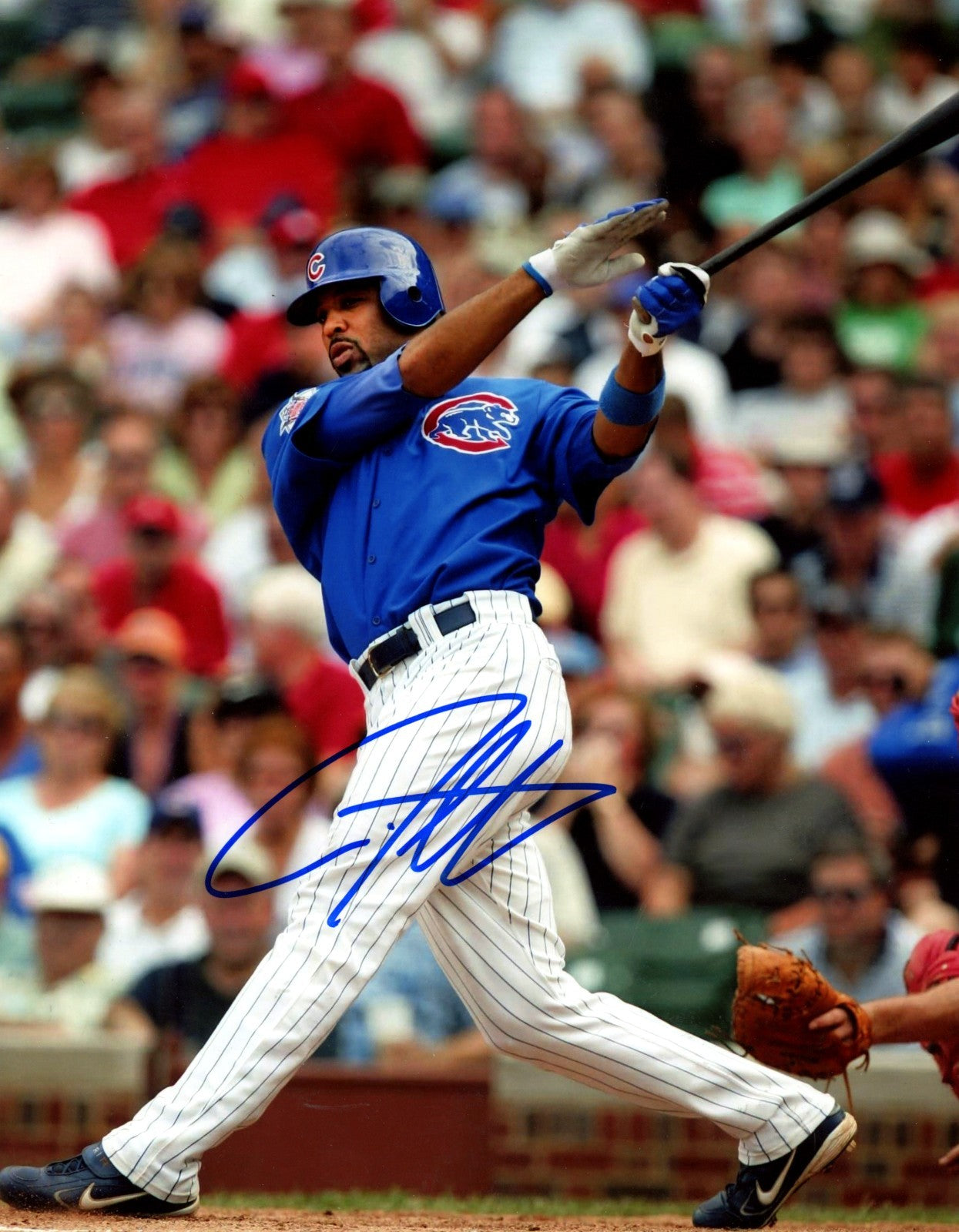 Derrek Lee Signed Chicago Cubs 8x10 Photo LSCM Authenticated #4-Powers Sports Memorabilia