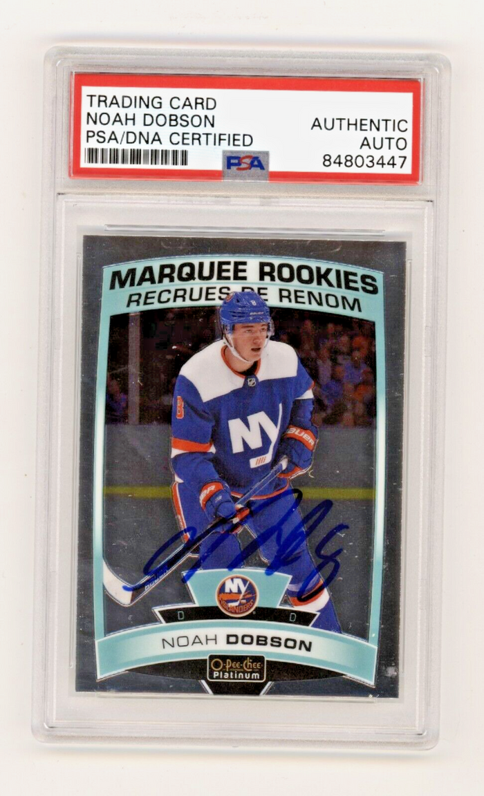 Noah Dobson 2019-20 O-Pee-Chee Platinum Marquee Rookies #165 RC Signed PSA Auto-Powers Sports Memorabilia