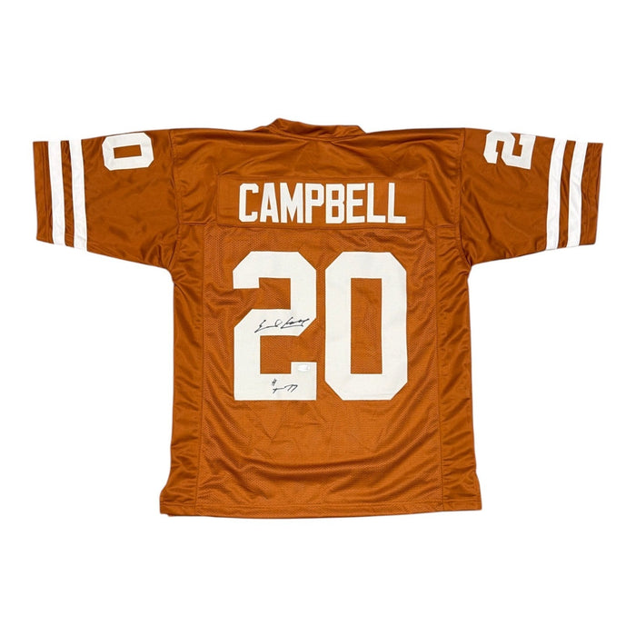 Earl Campbell Signed Custom Jersey w/ HT 77 JSA Witness Authenticated-Powers Sports Memorabilia