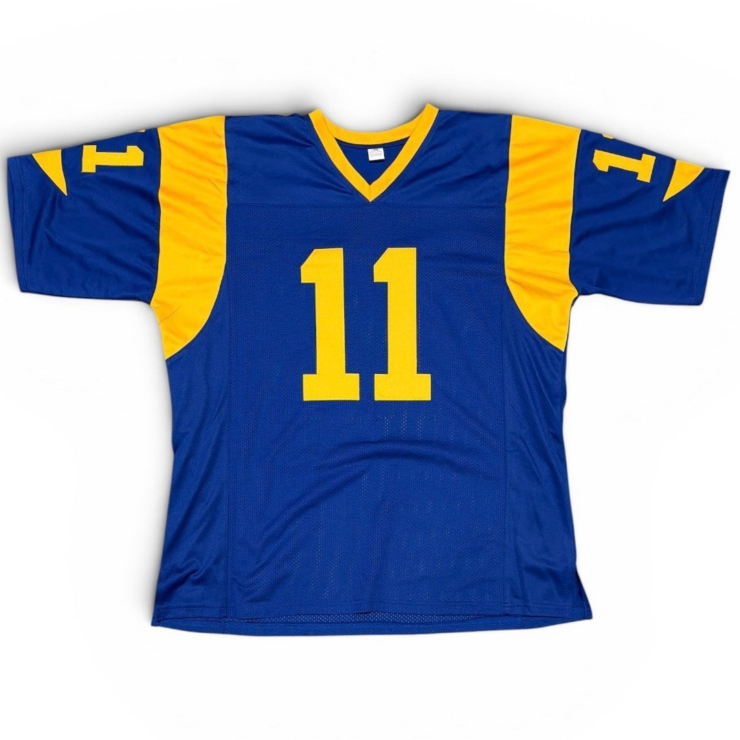 Jim Everett Signed Custom Jersey w/ 90 Pro Bowl Beckett Witness Authenticated-Powers Sports Memorabilia