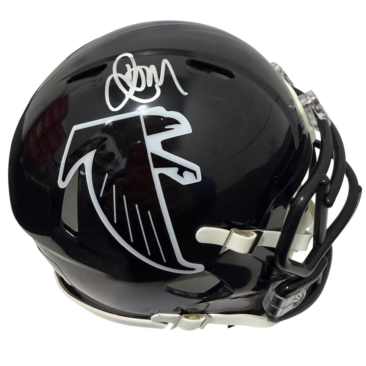 Jamal Anderson Signed Atlanta Falcons TB 90-02 Mini Helmet JSA Witness Authenticated-Powers Sports Memorabilia