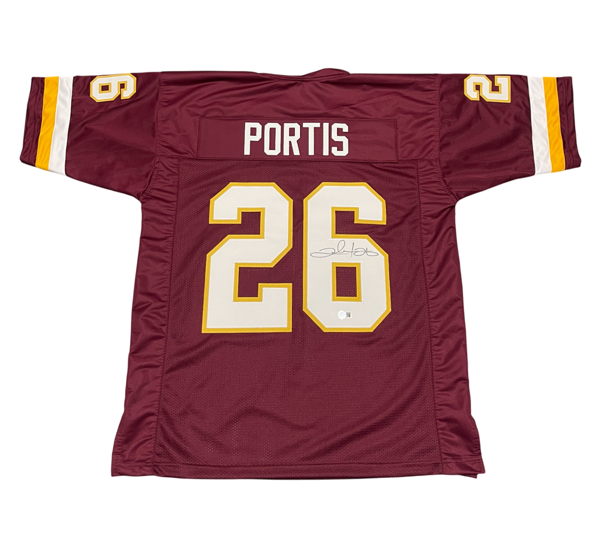Clinton Portis Signed Custom Jersey Beckett Witness Authenticated - Marron-Powers Sports Memorabilia