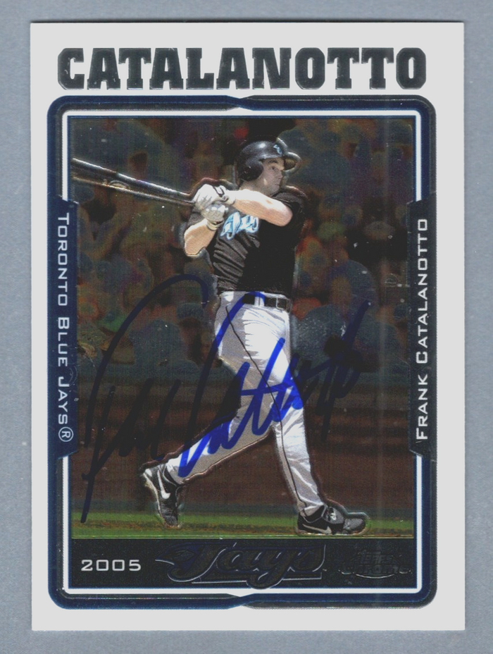 Frank Catalanotto Signed 2005 Topps Chrome #97 LSCM Authenticated Toronto Blue Jays-Powers Sports Memorabilia