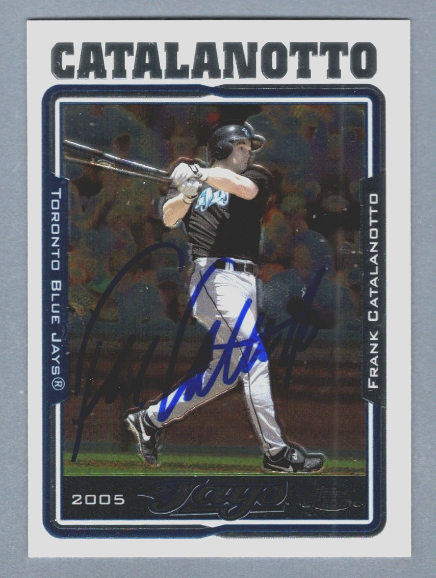 Frank Catalanotto Signed 2005 Topps Chrome #97 LSCM COA Toronto Blue Jays-Powers Sports Memorabilia