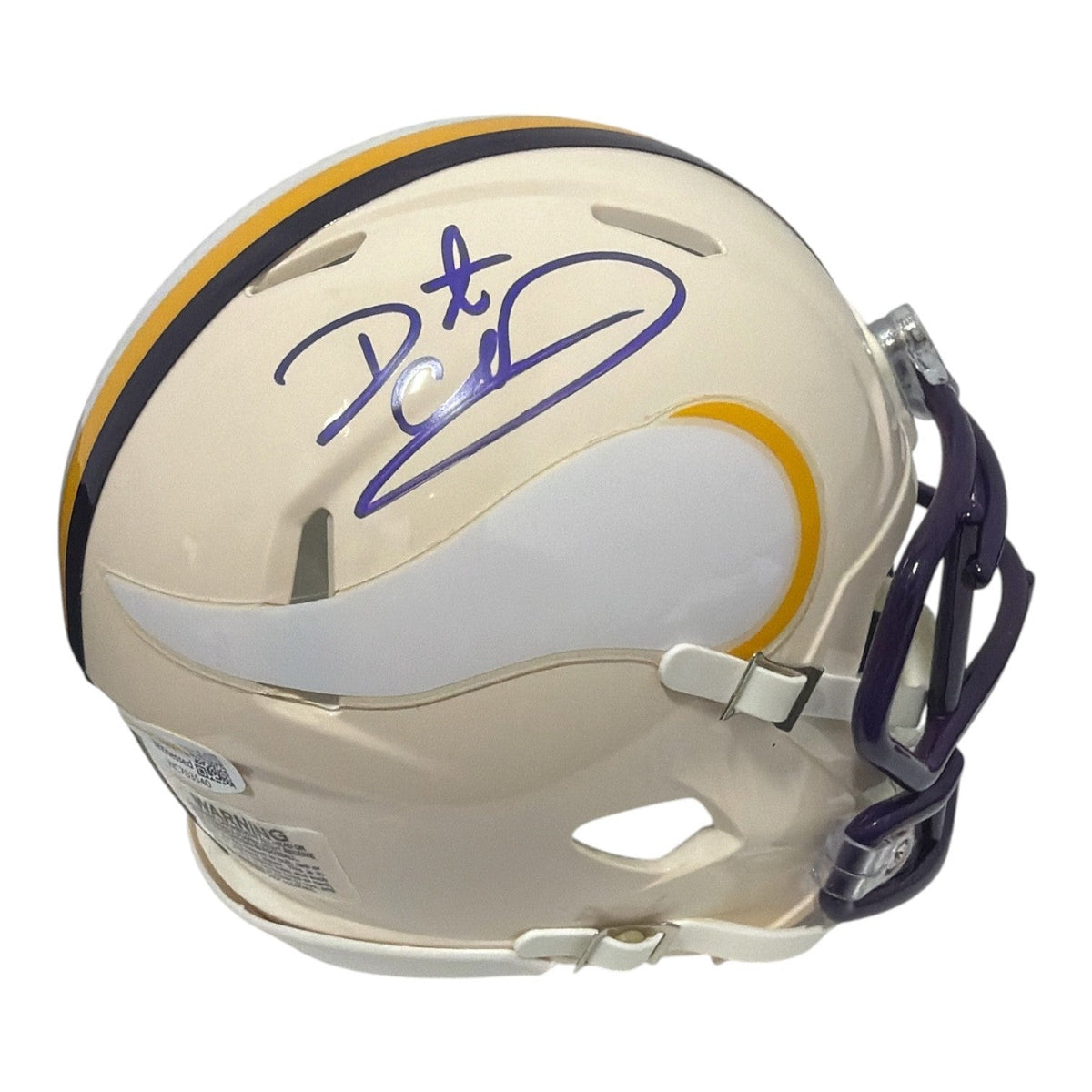 Daunte Culpepper Signed Minnesota Vikings Retro Mini Helmet JSA Witness Authenticated-Powers Sports Memorabilia