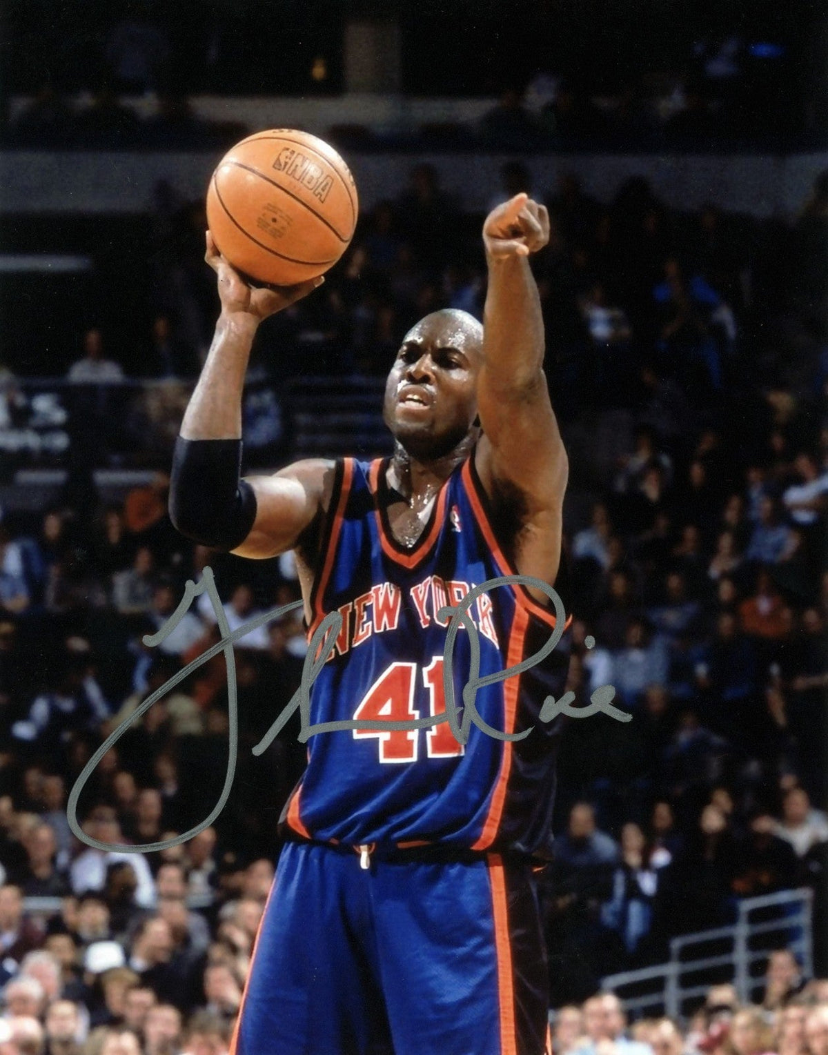 Glen Rice Signed Autographed New York Knicks 8x10 Photo LSCM COA-Powers Sports Memorabilia
