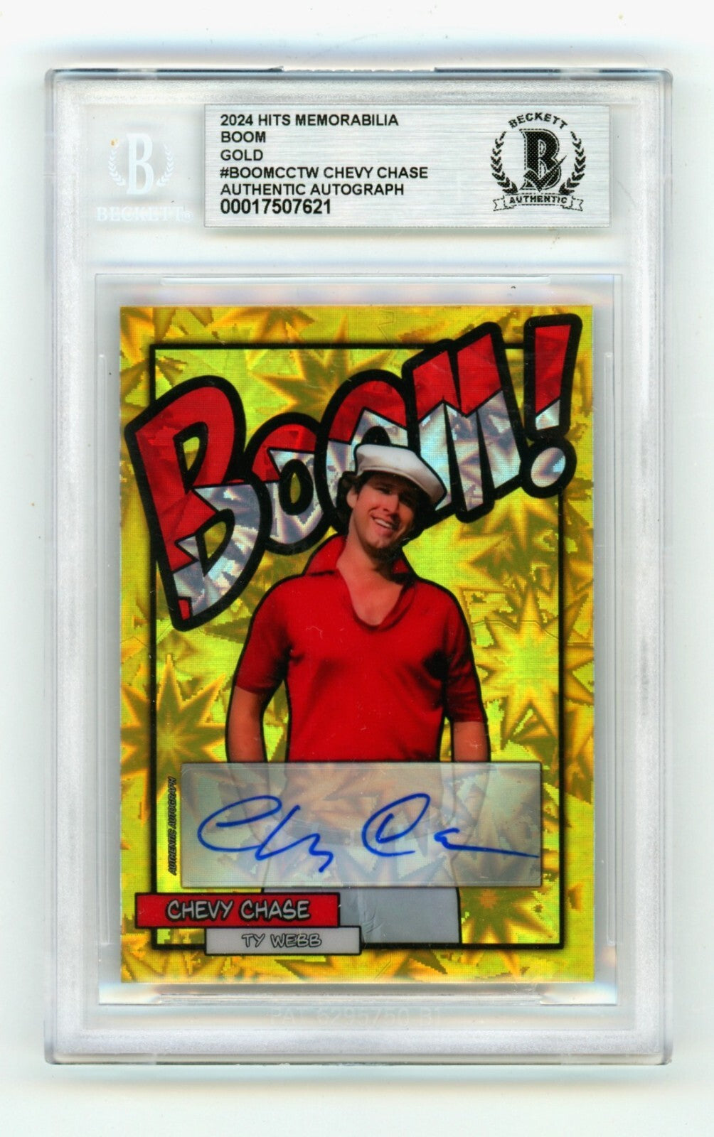 Chevy Chase Ty Webb 2024 Hits Memorabilia BOOM Gold /10 Signed BGS BAS Auto-Powers Sports Memorabilia