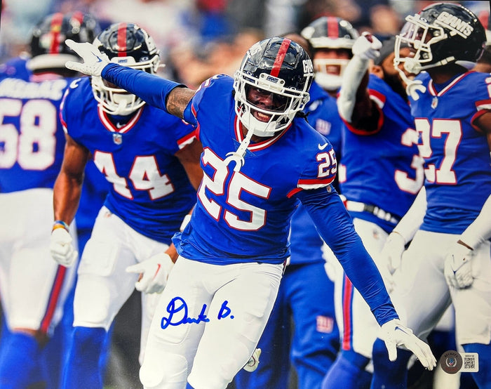 Deonte Banks Signed New York Giants 11x14 Photo Beckett Witness Authenticated-Powers Sports Memorabilia