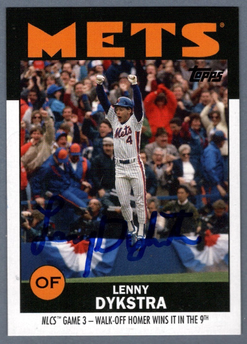 Lenny Dykstra Signed 2021 Topps Once Upon a Time in Queens #27 Color LSCM Authenticated-Powers Sports Memorabilia