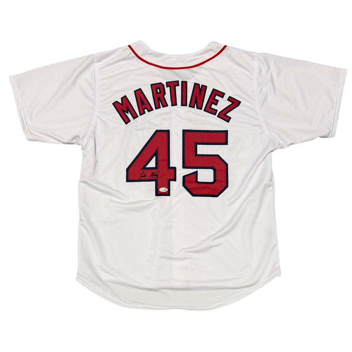 Pedro Martinez Signed Custom White Jersey JSA Witness Authenticated-Powers Sports Memorabilia