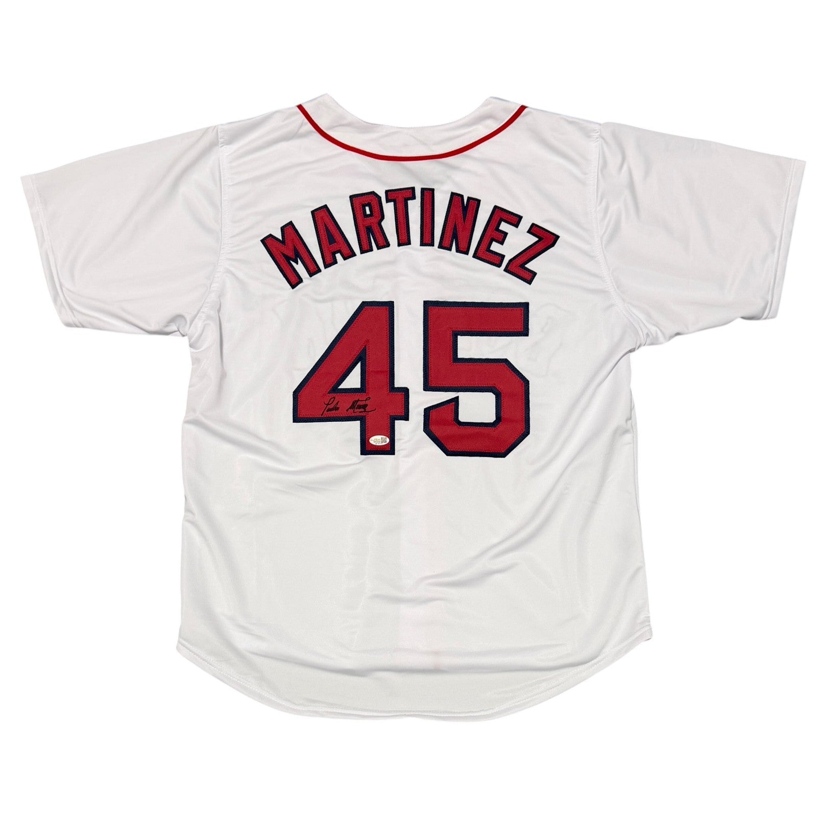 Pedro Martinez Signed Custom White Jersey JSA Witness Authenticated-Powers Sports Memorabilia