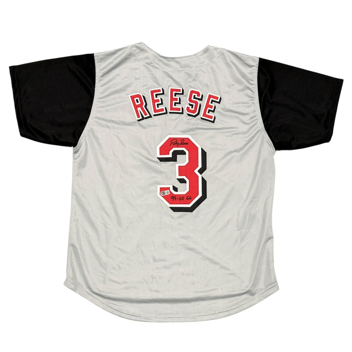 Pokey Reese Signed Custom Jersey w/ 99-00 GG Beckett Witness Authenticated-Powers Sports Memorabilia