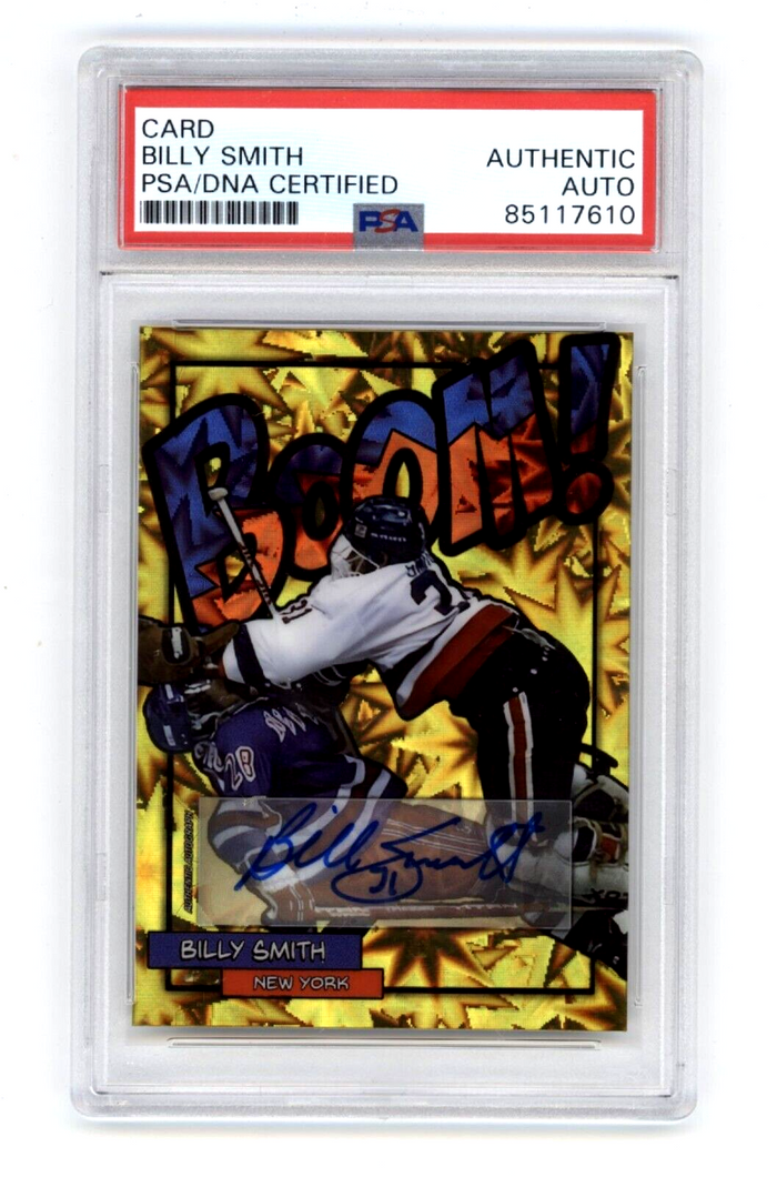 Billy Smith 2024 Hits Memorabilia BOOM Gold #/10 Signed PSA Auto Islanders-Powers Sports Memorabilia