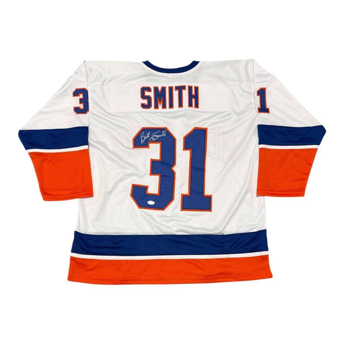 Billy Smith Signed Autographed New York Islanders Custom Jersey JSA Witness COA-Powers Sports Memorabilia