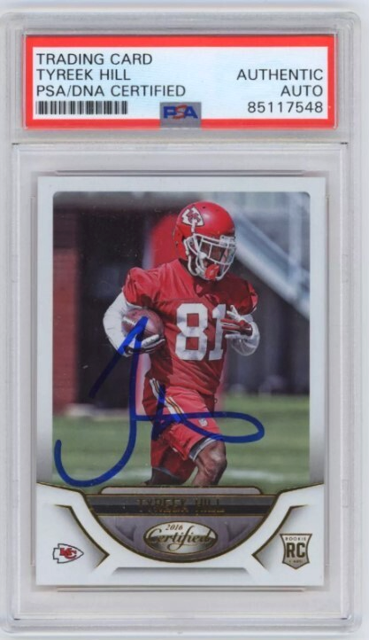 Tyreek Hill 2016 Panini Certified #184 Rookie RC 467/999 Signed Auto PSA DNA-Powers Sports Memorabilia
