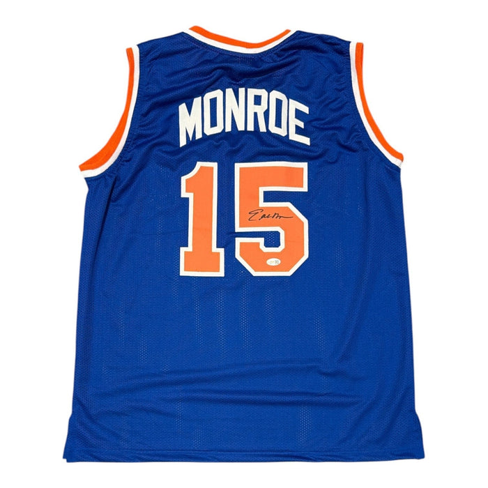 Earl Monroe Signed Custom Jersey JSA Witness Authenticated-Powers Sports Memorabilia
