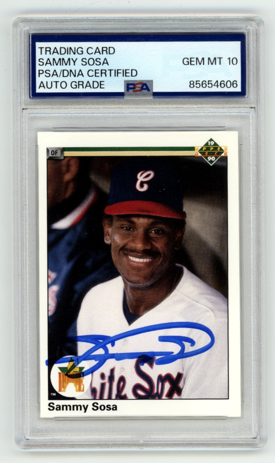 Sammy Sosa 1990 Upper Deck #17 Signed Rookie RC PSA 10 Auto Chicago White Sox-Powers Sports Memorabilia
