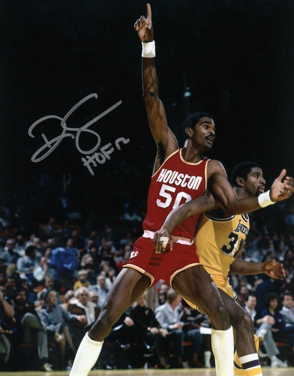 Ralph Sampson Signed Houston Rockets 8x10 Photo w HOF 12 LSCM Authenticated #1-Powers Sports Memorabilia