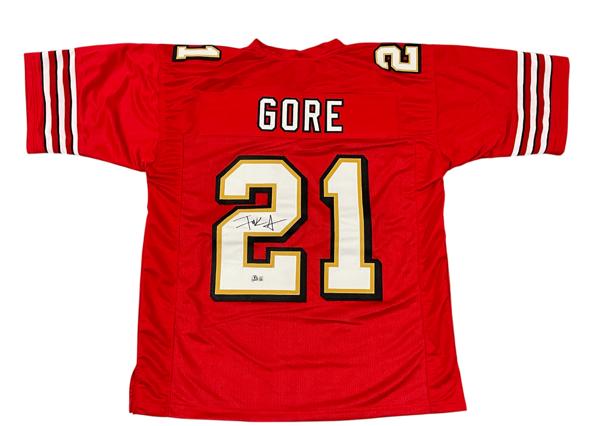 Frank Gore Signed Custom Jersey Beckett Witness Authenticated-Powers Sports Memorabilia