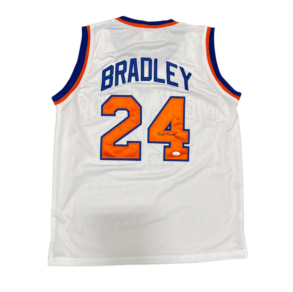 Bill Bradley Signed Autographed New York Knicks Custom White Jersey JSA COA-Powers Sports Memorabilia