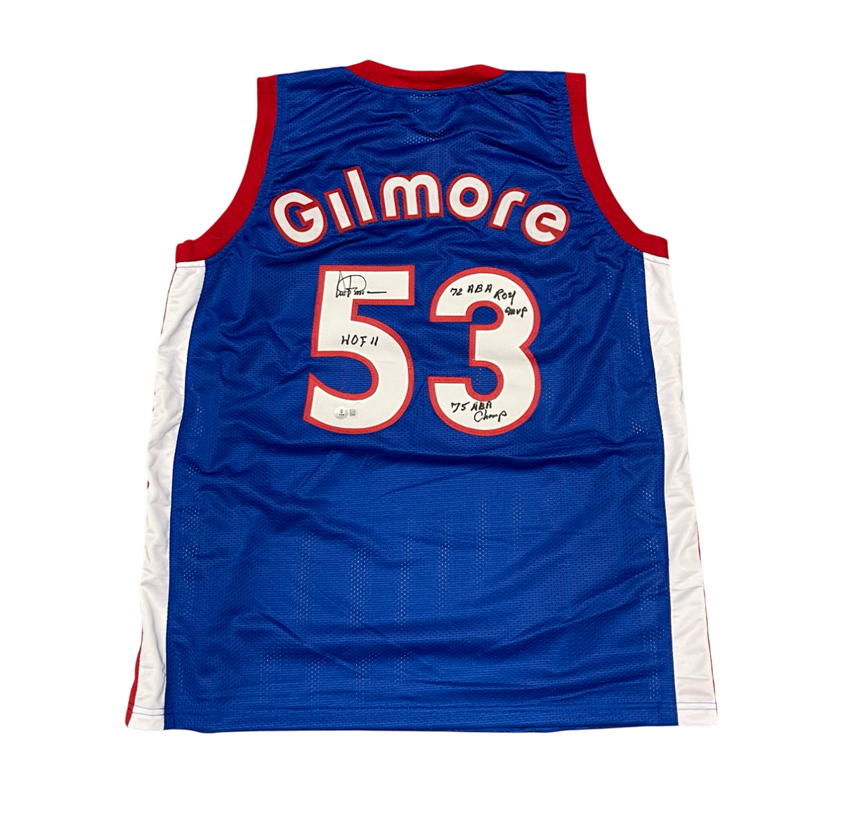 Artis Gilmore Signed Kentucky Custom Jersey w/ 3 Ins Beckett Witness BAS COA-Powers Sports Memorabilia