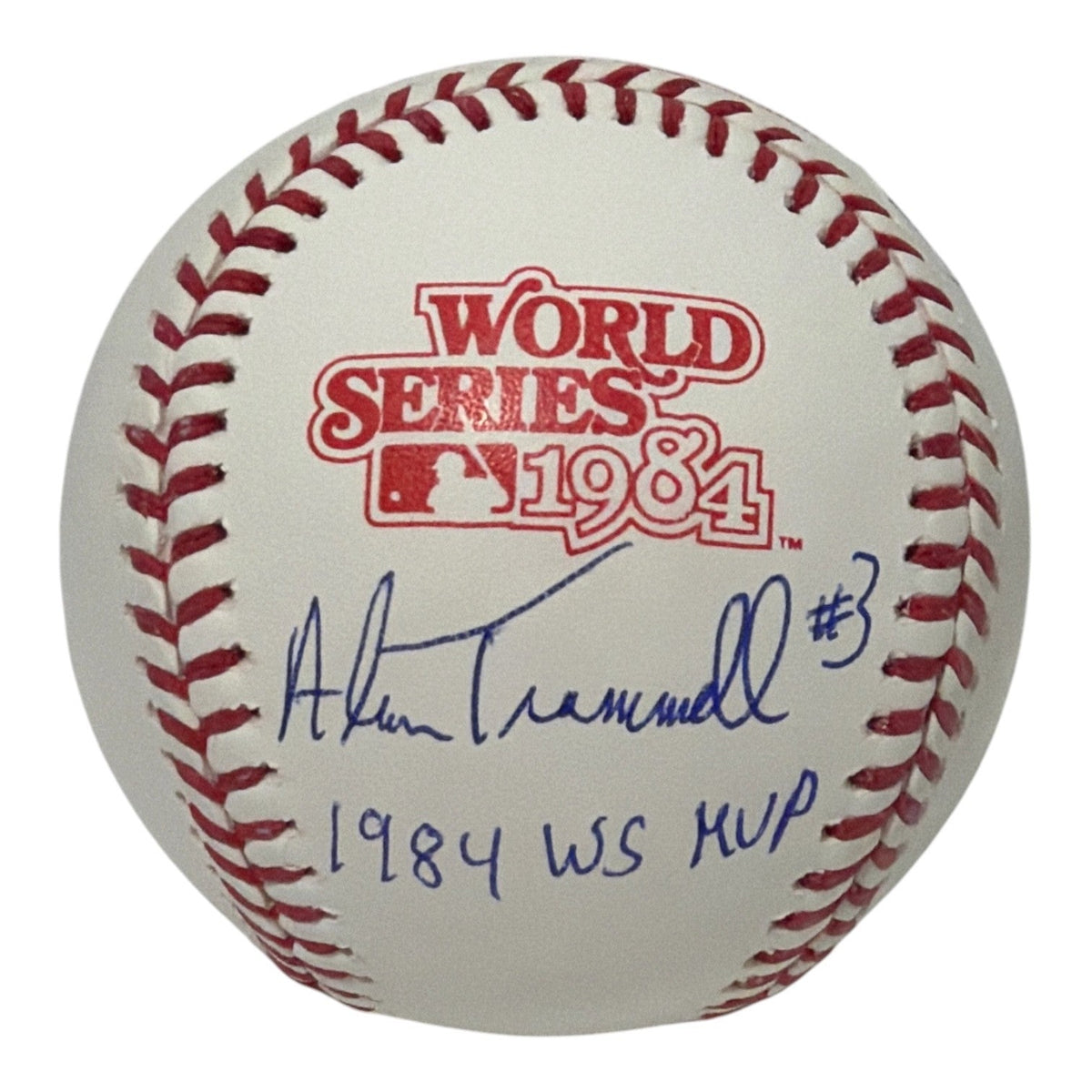 Alan Trammell Signed 1984 World Series Logo Baseball w/ 1984 WS MVP JSA Witness Authenticated-Powers Sports Memorabilia