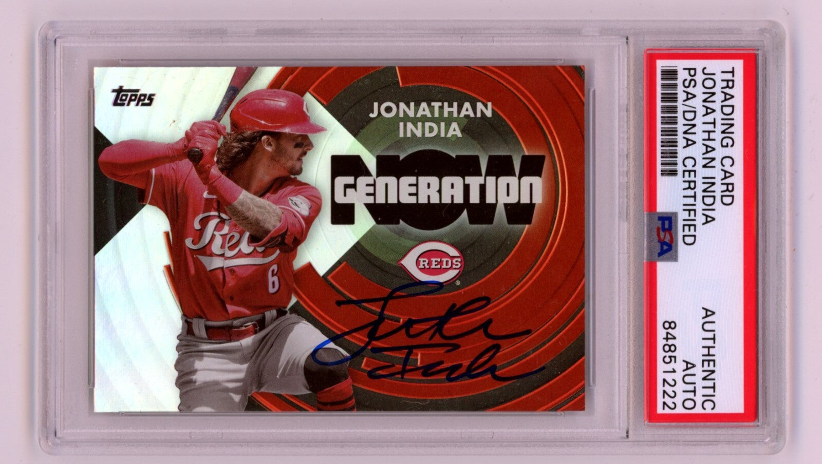 Jonathan India 2022 Topps Generation Now #GN-39 Signed PSA/DNA Authenticated Royals-Powers Sports Memorabilia