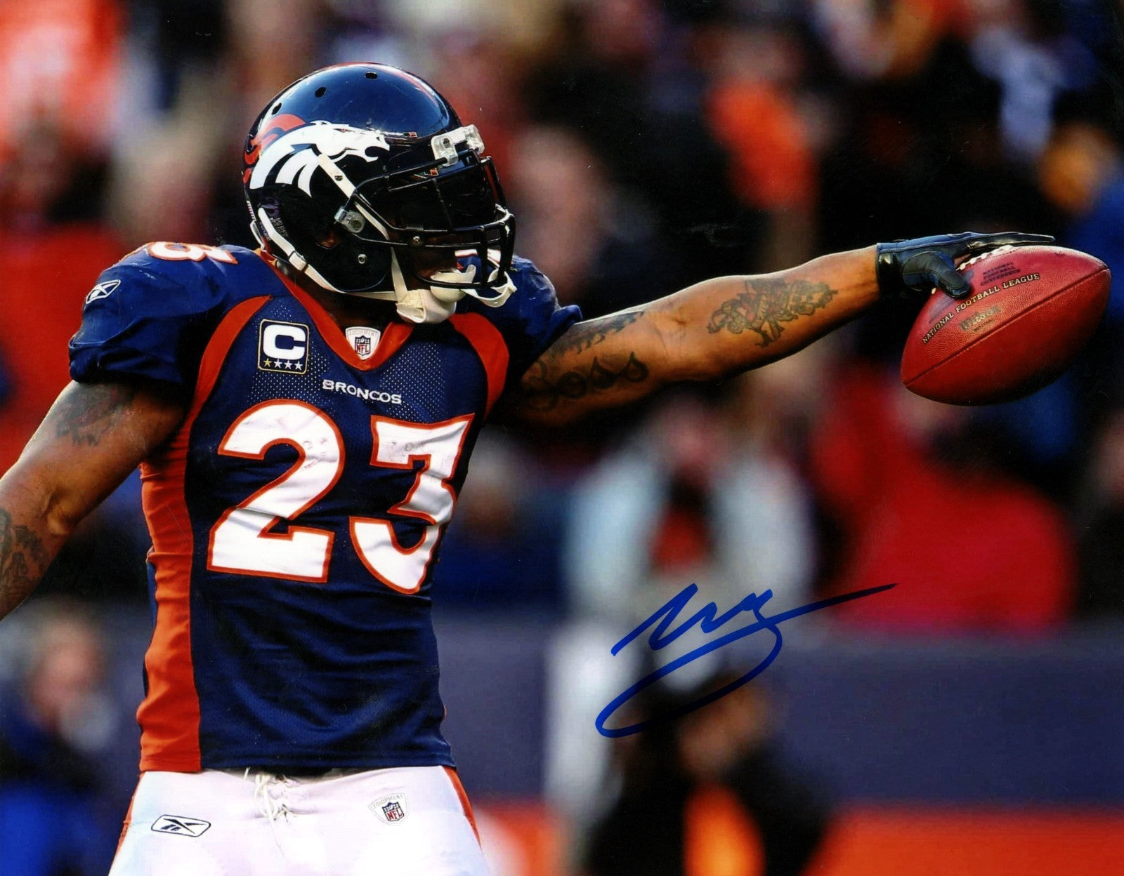 Willis McGahee Signed Denver Broncos 8x10 Photo LSCM Authenticated #5-Powers Sports Memorabilia
