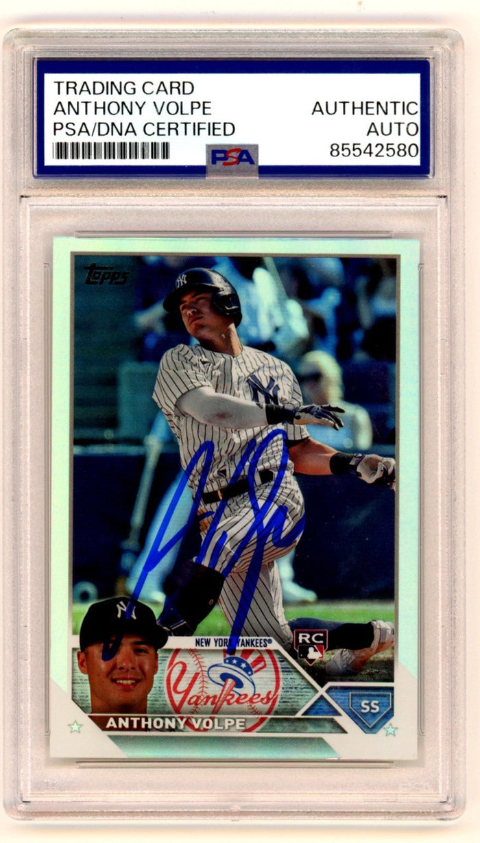 Anthony Volpe 2023 Topps Series 2 #460 Foil Rookie RC PSA/DNA Authenticated Yankees-Powers Sports Memorabilia