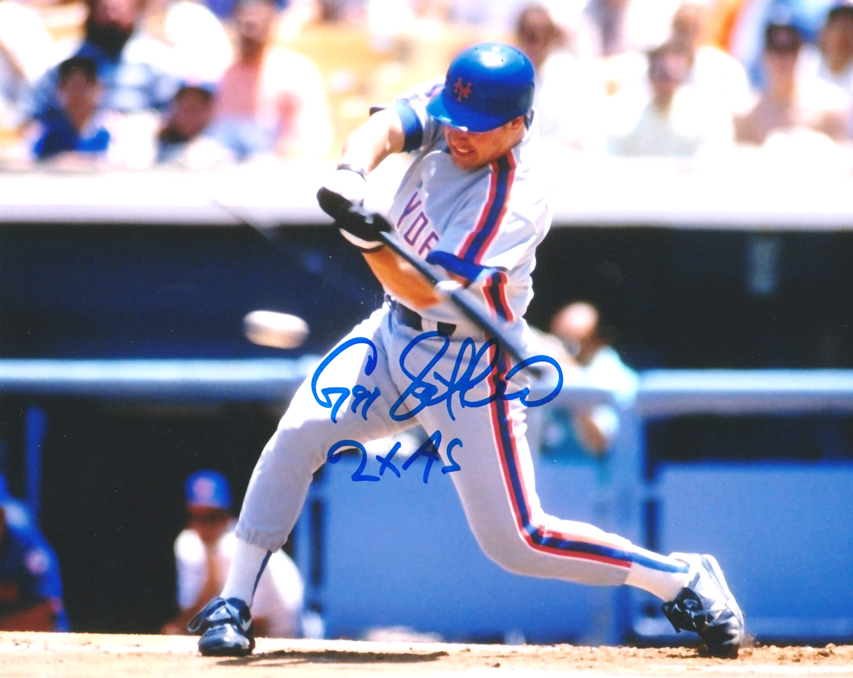 Gregg Jefferies Signed New York Mets 8x10 Photo w/ 2x AS LSCM Authenticated-Powers Sports Memorabilia