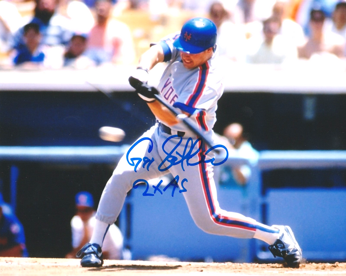 Gregg Jefferies Signed New York Mets 8x10 Photo w/ 2x AS LSCM Authenticated-Powers Sports Memorabilia