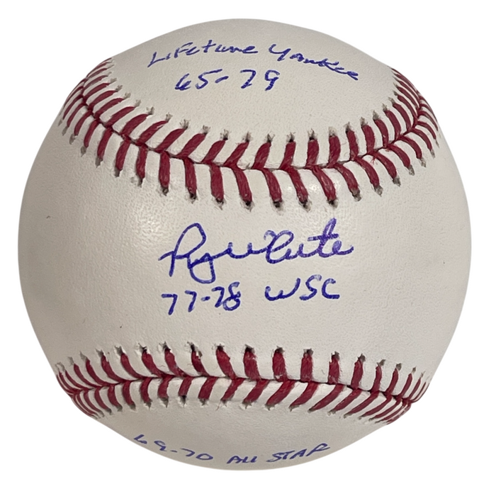 Roy White Signed ROMLB Baseball w/ 3 Ins Beckett Authenticated Yankee-Powers Sports Memorabilia