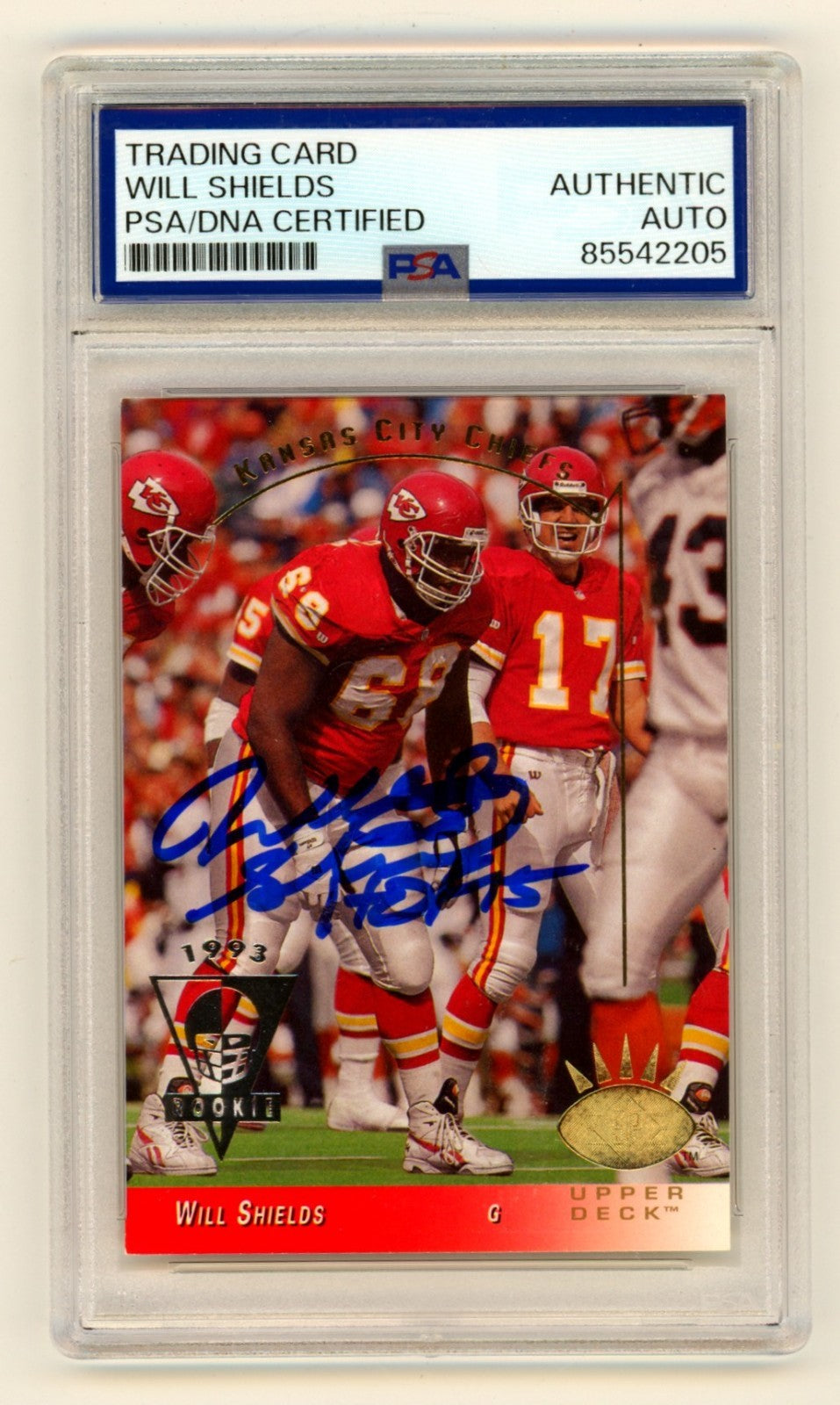 Will Shields 1993 Upper Deck SP #123 Signed RC w/ HOF 15 Ins PSA/DNA Authenticated-Powers Sports Memorabilia