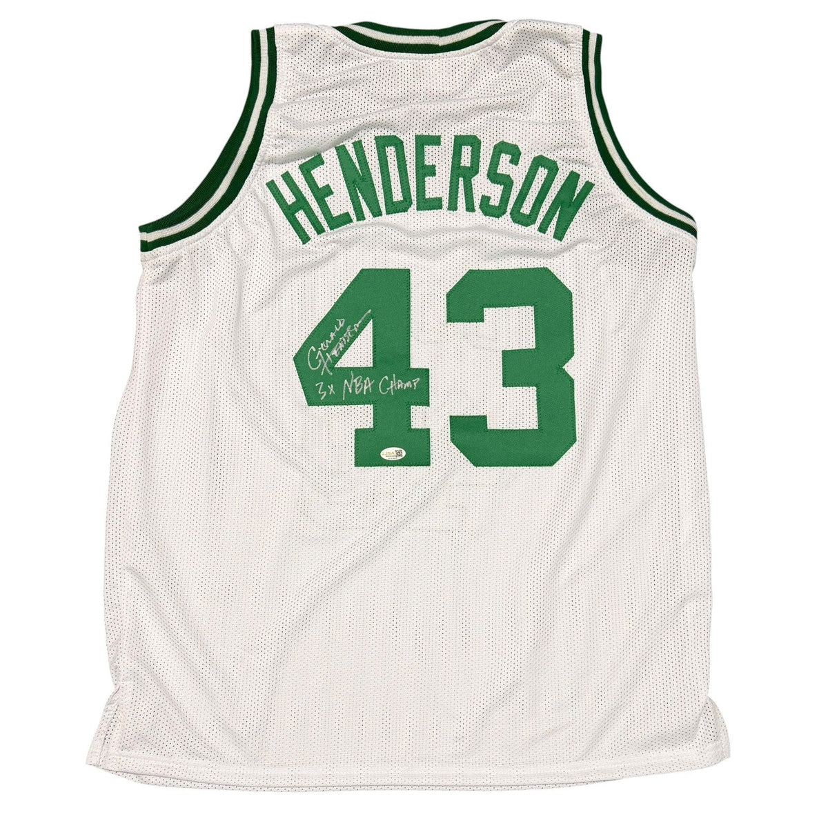 Gerald Henderson Signed Custom Jersey w/ 3x NBA Champ JSA Witness Authenticated - White Jersey-Powers Sports Memorabilia