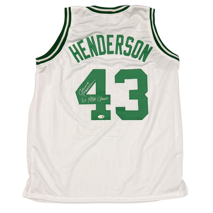 Gerald Henderson Signed Custom Jersey w/ 3x NBA Champ JSA Witness Authenticated - White Jersey-Powers Sports Memorabilia