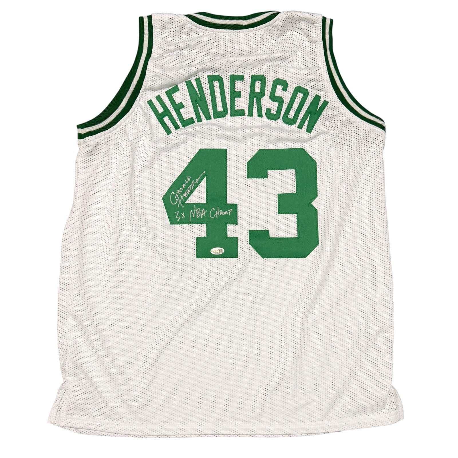 Gerald Henderson Signed Custom Jersey w/ 3x NBA Champ JSA Witness Authenticated - White Jersey-Powers Sports Memorabilia
