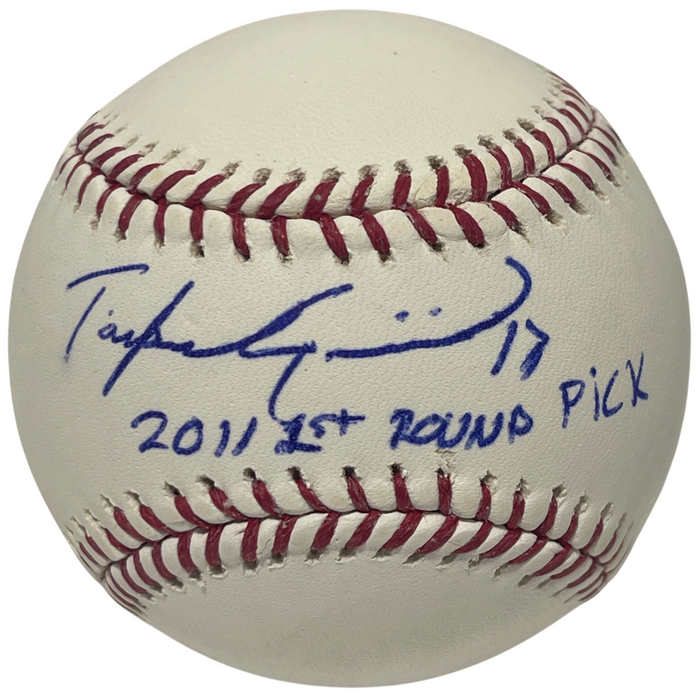 Taylor Guerrieri Signed ROMLB Baseball w/ 2011 1st Round Pick Rays LSCM Authenticated-Powers Sports Memorabilia