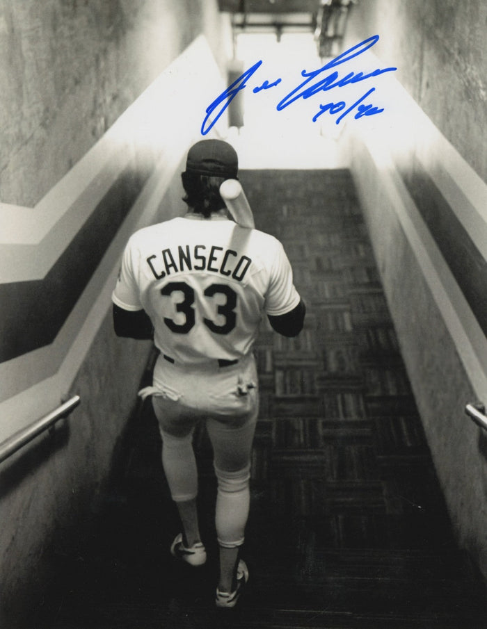 Jose Canseco Signed Oakland Athletics 8x10 Photo w 40/40 LSCM Authenticated #3-Powers Sports Memorabilia