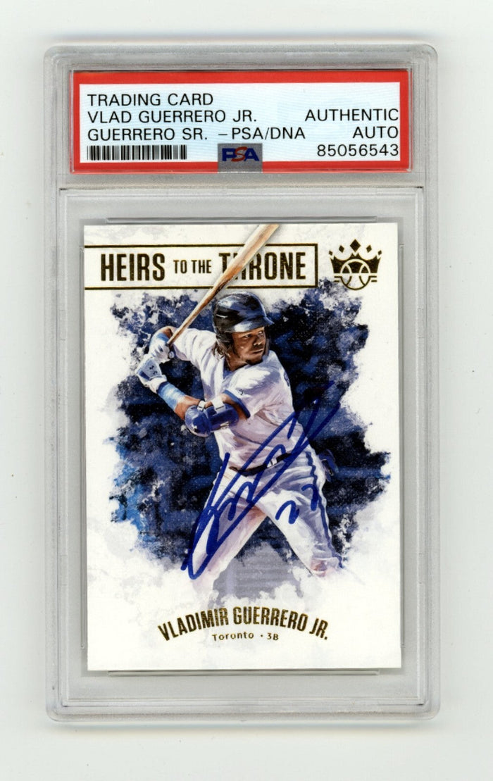Vladimir Guerrero Jr. & Sr. 2019 Diamond Kings Heirs to Throne Signed PSA Auto-Powers Sports Memorabilia