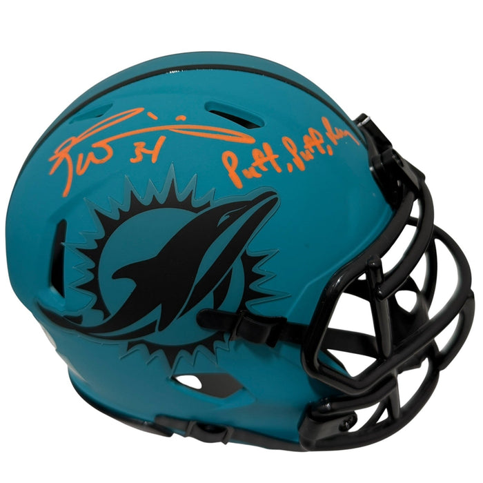 Ricky Williams Signed Dolphins Rave Mini Helmet w/ Puff Puff Run JSA Witness Authenticated-Powers Sports Memorabilia