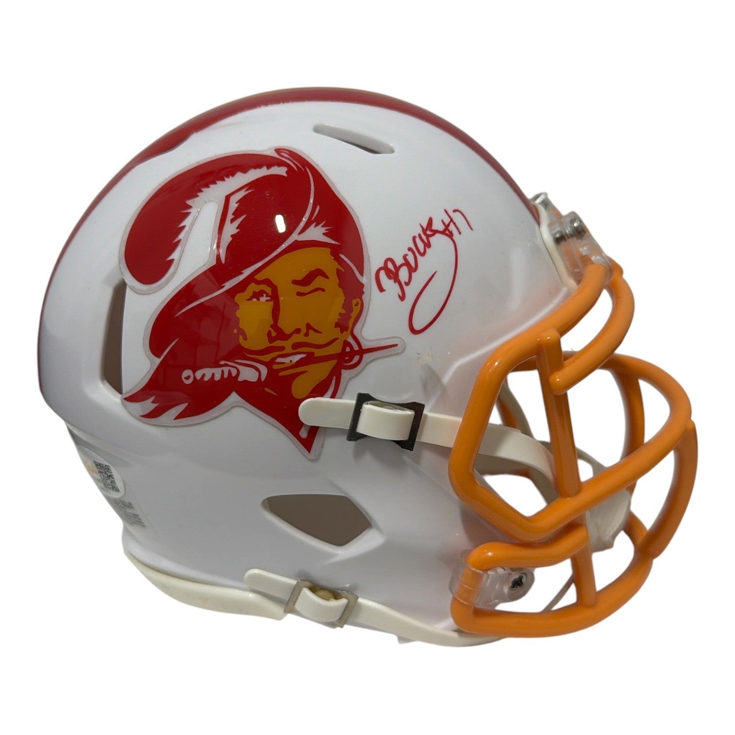 Bucky Irving Signed Tampa Bay Buccaneers TB Mini Helmet JSA Witness Authenticated-Powers Sports Memorabilia
