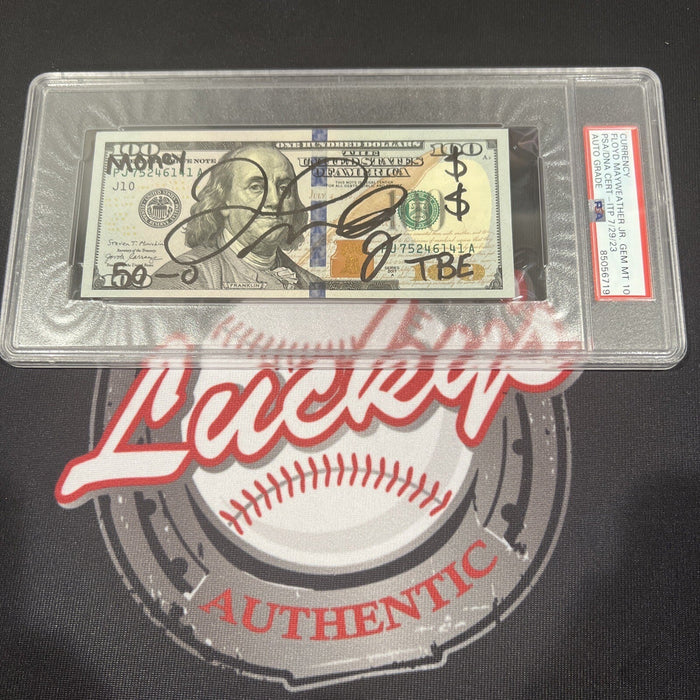 Floyd Mayweather Jr Signed $100 Bill US Currency x4 Inscriptions PSA 10 Auto L-Powers Sports Memorabilia