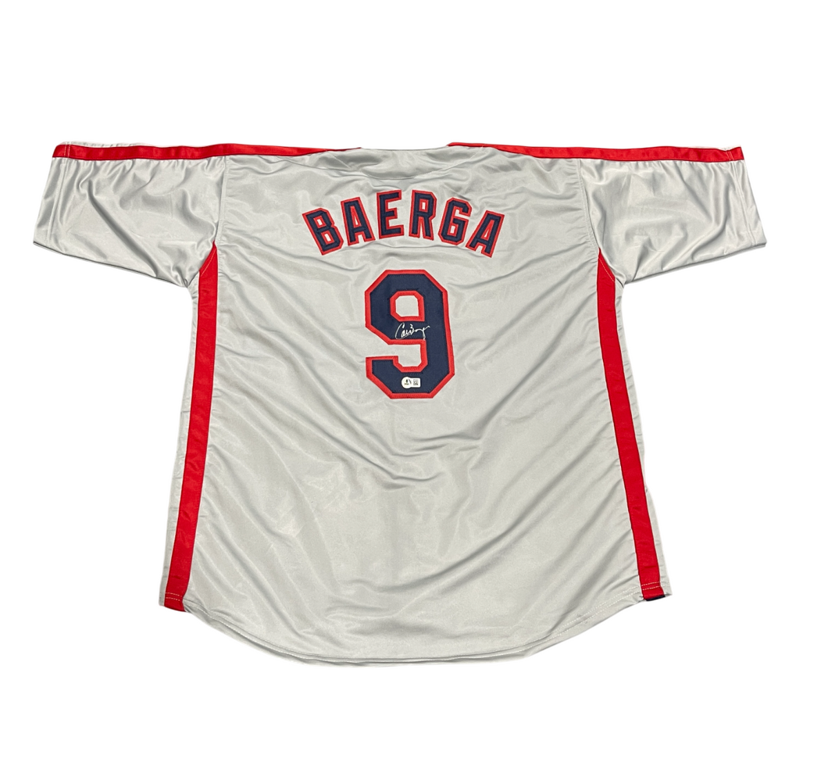 Carlos Baerga Signed Cleveland Custom Jersey Beckett Witness BAS COA-Powers Sports Memorabilia