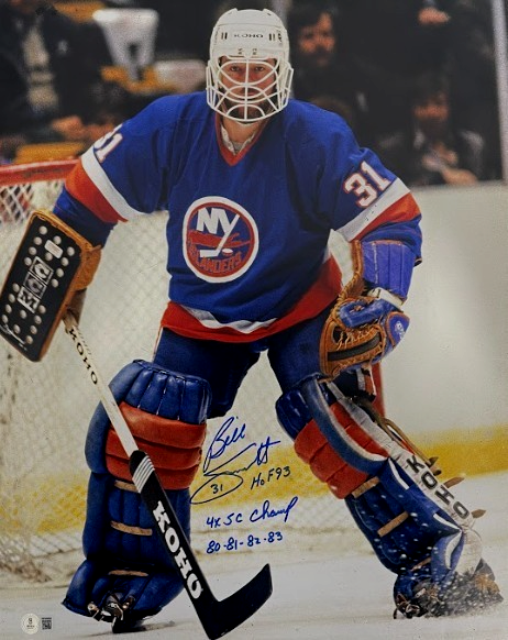 Billy Smith Signed New York Islanders 16x20 Photo w/ HOF + SC Beckett W Beckett Authenticated-Powers Sports Memorabilia