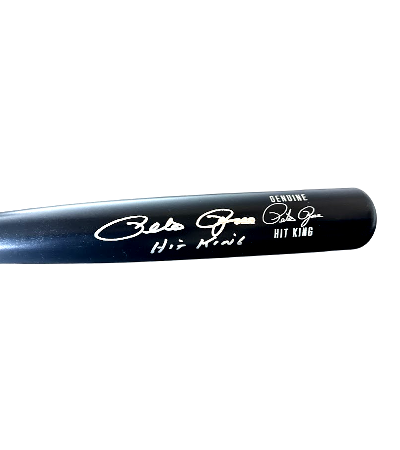 Pete Rose Signed Autographed Genuine Hit King Black w/ Hit King FITERMAN COA-Powers Sports Memorabilia