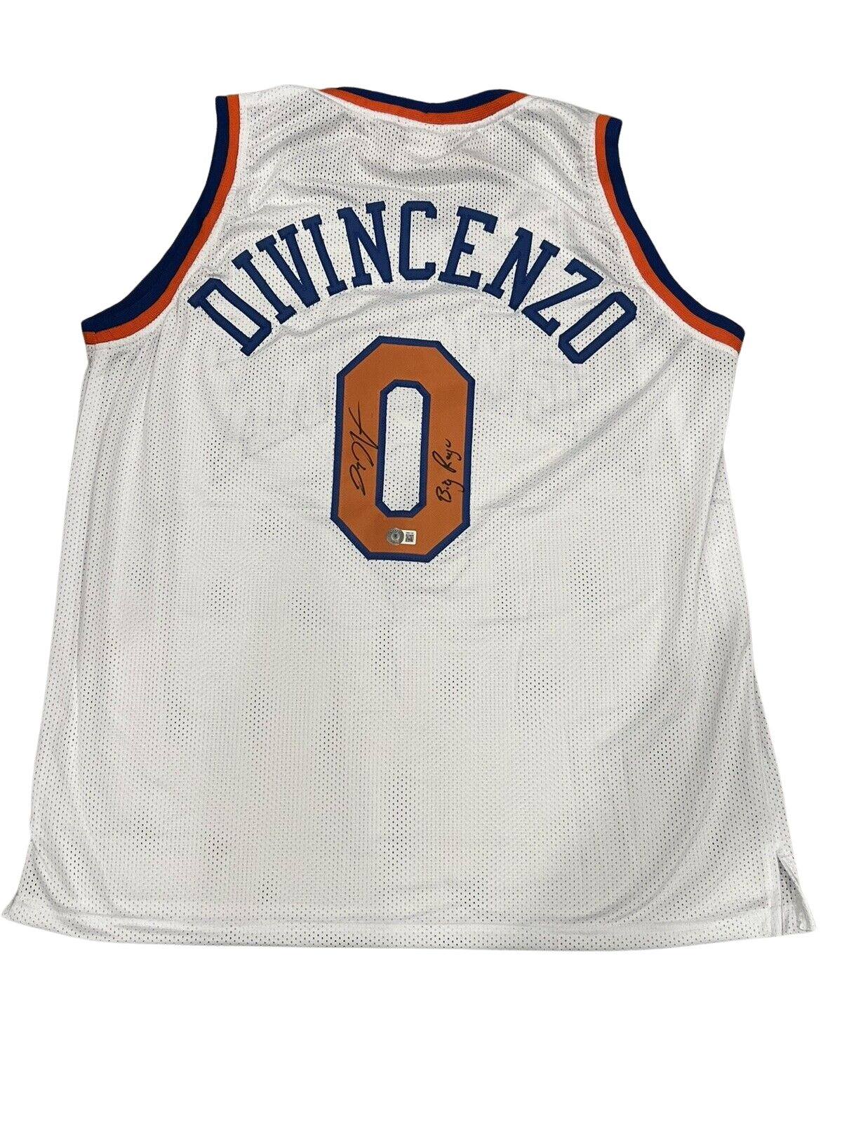 Donte DiVincenzo Signed Custom Jersey w/ Big Ragu Beckett W Beckett Authenticated - White Jersey-Powers Sports Memorabilia