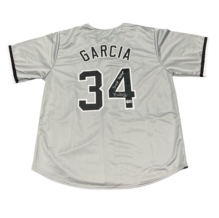 Freddy Garcia Signed Chicago Custom Grey Jersey w Sox Sweep Beckett BAS COA-Powers Sports Memorabilia