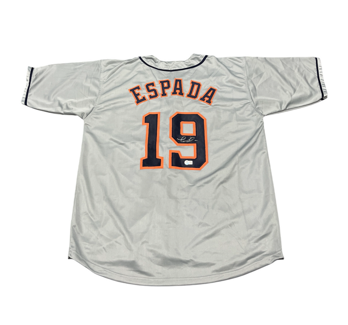 Joe Espada Signed Houston Astros Custom Jersey Beckett Witness BAS COA-Powers Sports Memorabilia
