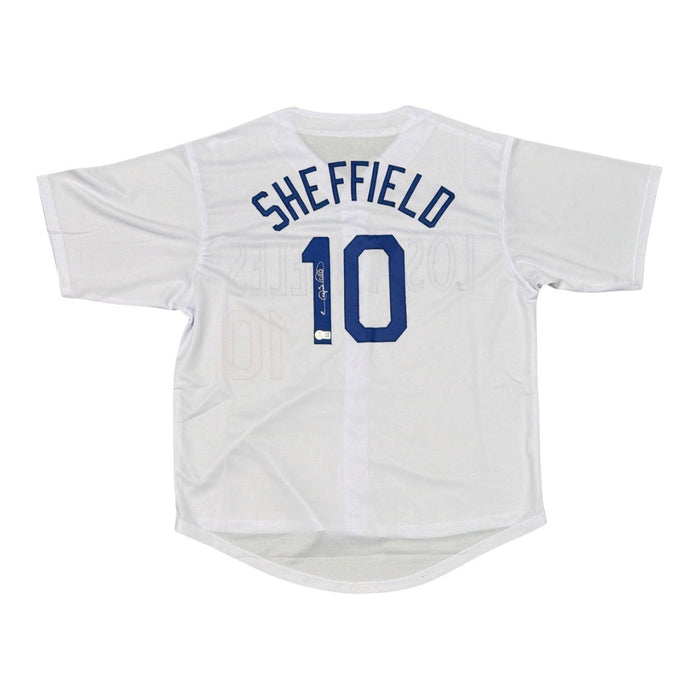 Gary Sheffield Signed Los Angeles Dodgers Custom Jersey Beckett Witness BAS COA-Powers Sports Memorabilia