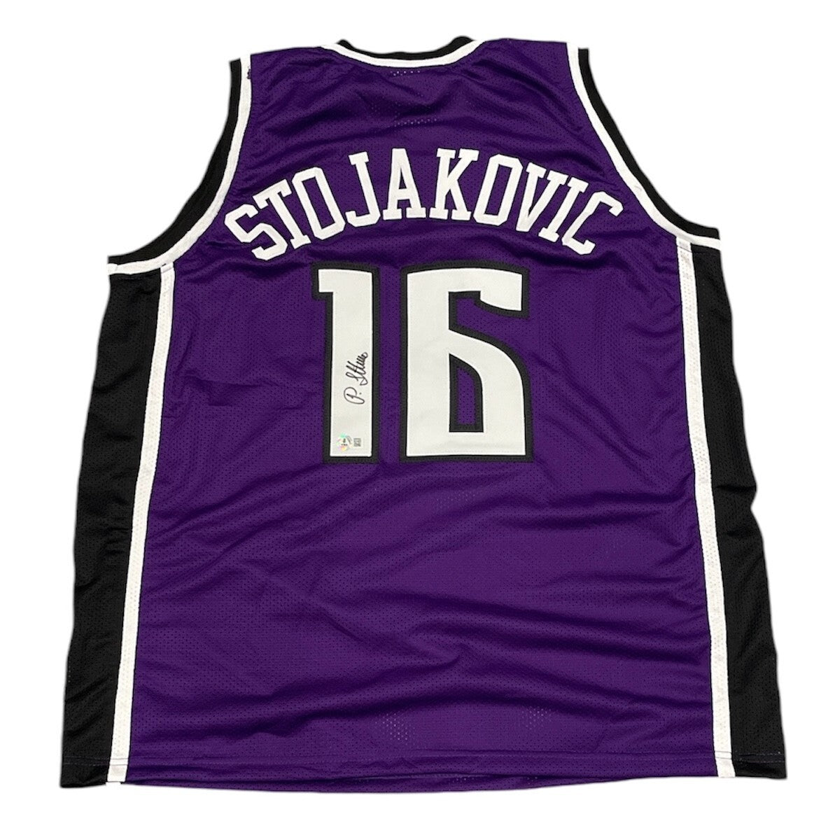 Peja Stojakovic Signed Custom Jersey Beckett Witness Authenticated - Purple Jersey-Powers Sports Memorabilia